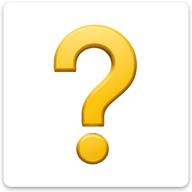 large emoji-style question mark, simple placeholder, neutral background, minimal design sticker
