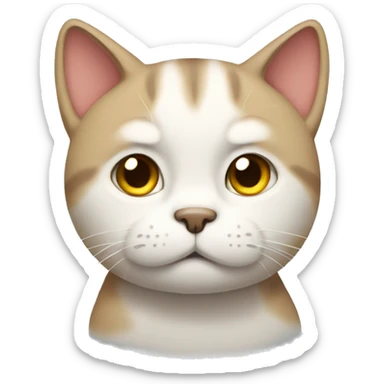 disappointed cat sticker