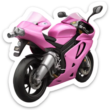 Pink motobike supersport sticker