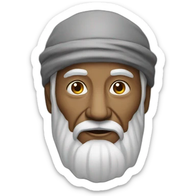 old wise man sticker