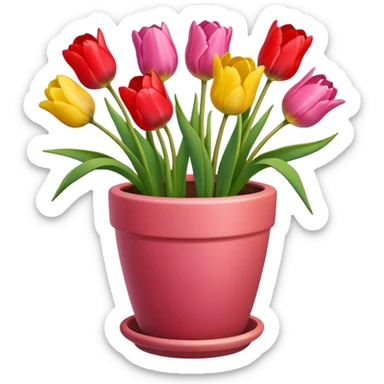 tulips pot sticker