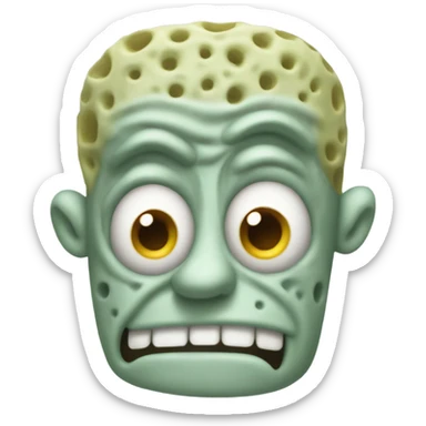 Squidward on SpongeBob’s body sticker