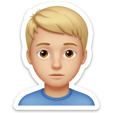 boy teenager with acne sticker