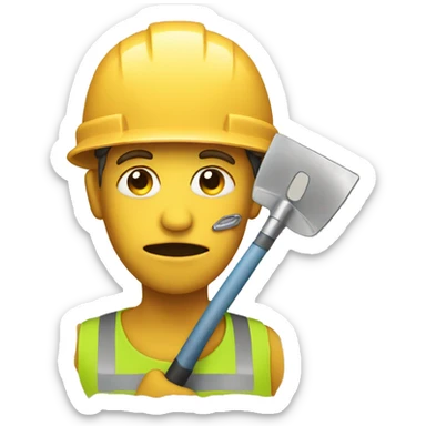 Face with shovel sticker