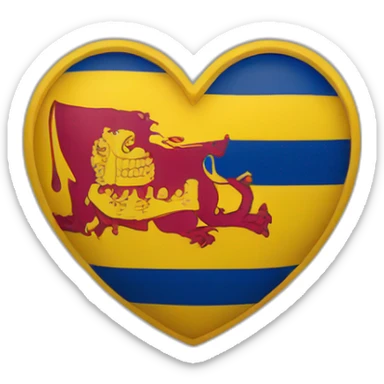 heart flag sri lanka sticker