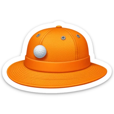 orange golf hat sticker