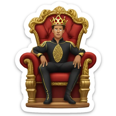 King Patrick mahomes on throne sticker
