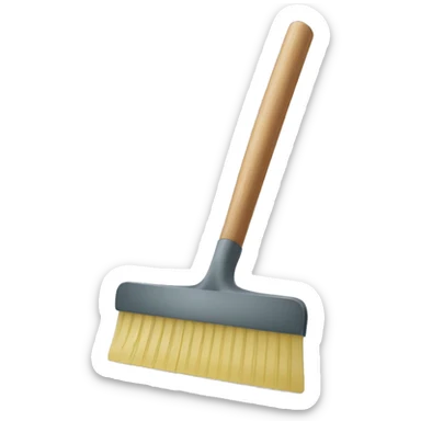 squeegee with long wooden handle sticker