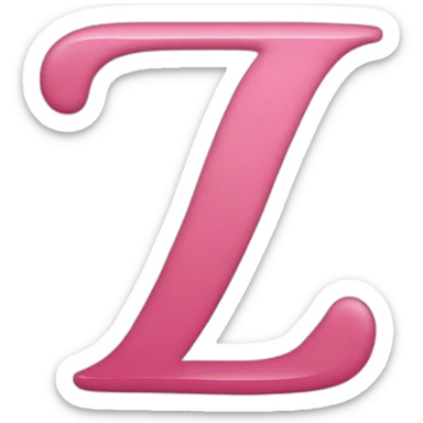 Lettre de l’alphabet « JTM » en rose avec des cœurs sticker