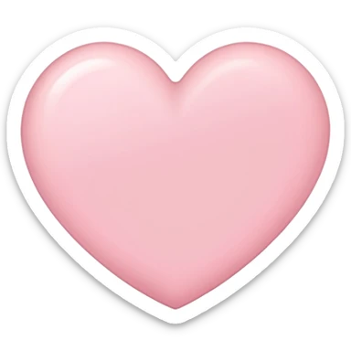 Light pink heart outline sticker