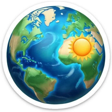 Earth Orbiting the Sun sticker