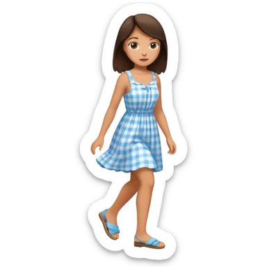 Brunette girl stepping sticker