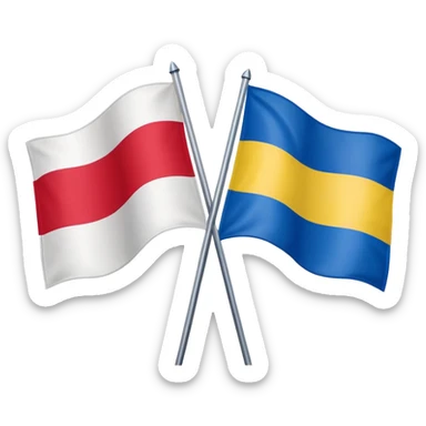 poland ukraine flag sticker