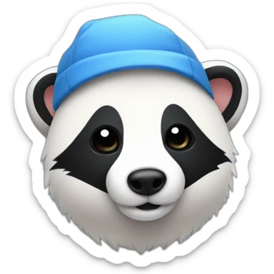 A cute badger with a sleep hat sticker