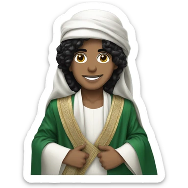 Michael Jackson wearing a Saudi dress sticker