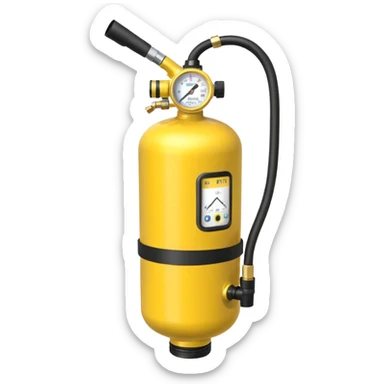 yellow scuba diving oxygen tank sticker