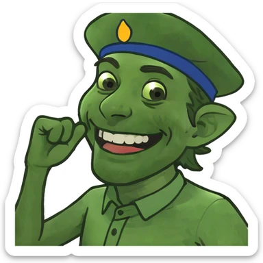 Man grabbing his neck and laughing  sticker