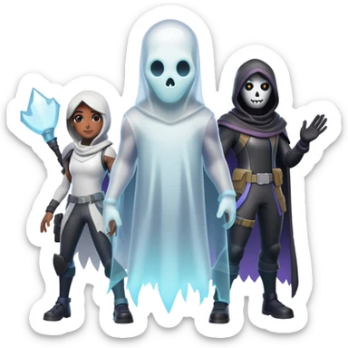 Fortnite trio with ghost sticker
