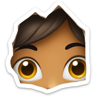 Girl peaking around the corner sticker