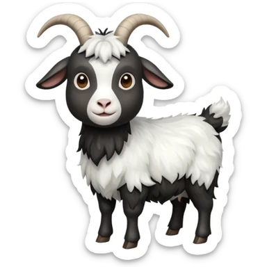 Black and white goat sticker