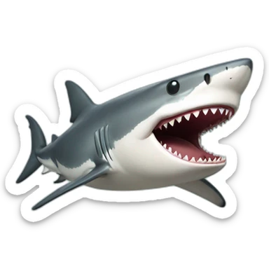 laughing shark sticker