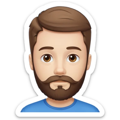 bearded boy under blue sky sticker