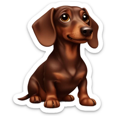chocolate dachshund sticker