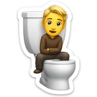 Person on toilets  sticker