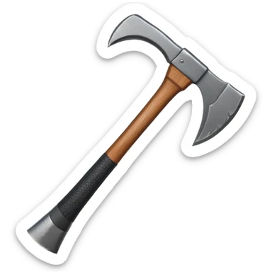 black metal snow climbing axe sticker