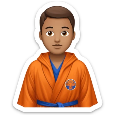 New York Knicks fan in a robe sticker