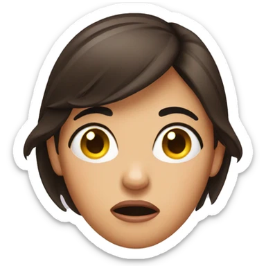 Shocked brunette  sticker