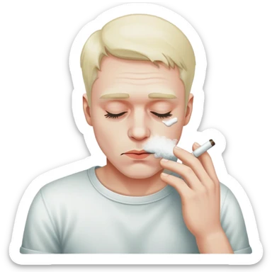 Guy snorting cocaine sticker