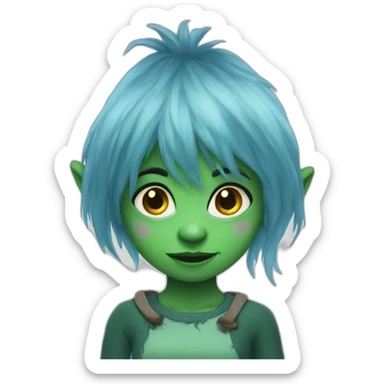 Troll girl sticker