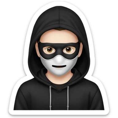 hacker with mask sticker