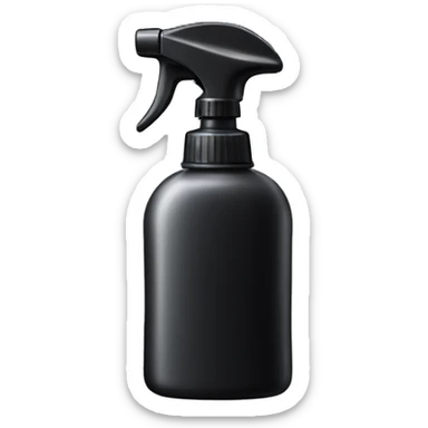  Black spray bottle  sticker