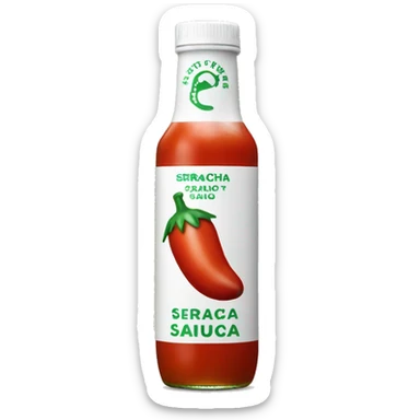 one bottle of Sriracha Sauce sticker