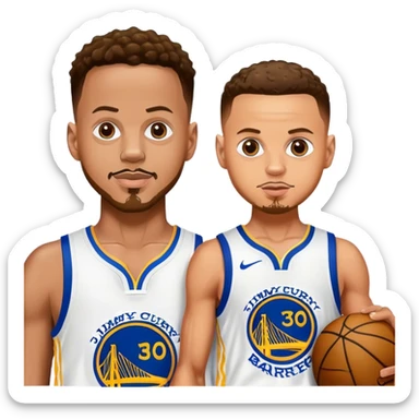 Steph curry with jimmy butlers face mixed in  sticker