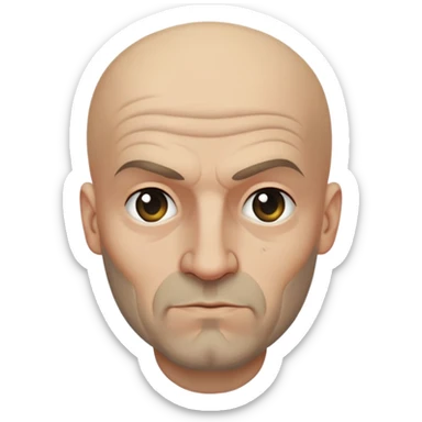 bald caucasian pirate sticker