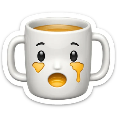 cracked mug no face sticker