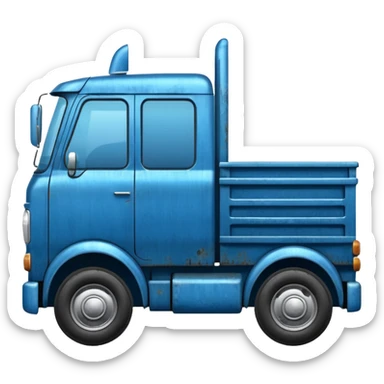 camion bleu sticker