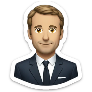Macron nu sticker