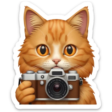 photographer cat sticker