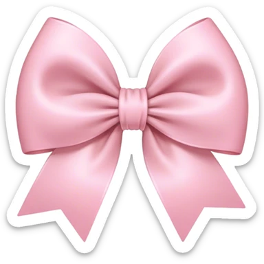 light pink bow on light pink bow sticker