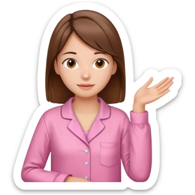 Make a women woth straight hair using pj pink sticker