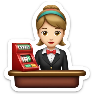 casino cashier sticker