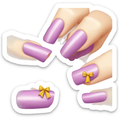 Nails with bows sticker