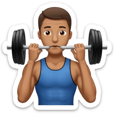 guy breathing with nose in gym sticker