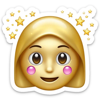 AI with the stars on emoji style sticker