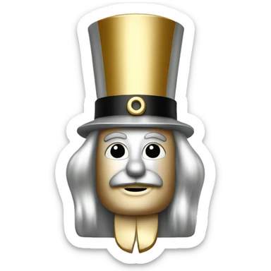 silver and gold nutcracker sticker