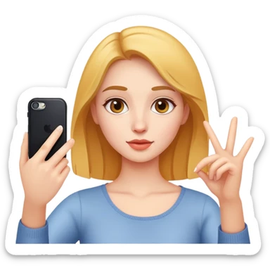 Girl taking a selfie  sticker